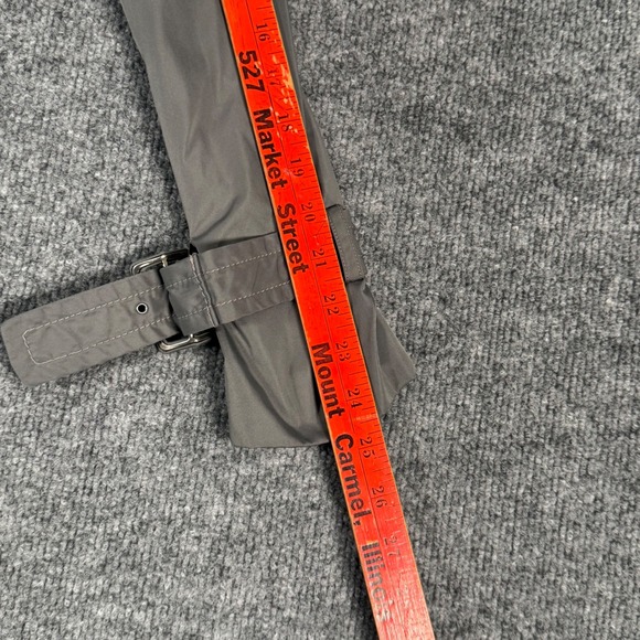 Whimsical BCBG Ophelia Small Belted Ruffle Trench Coat Asymmetrical Flared Hem - Picture 12 of 12